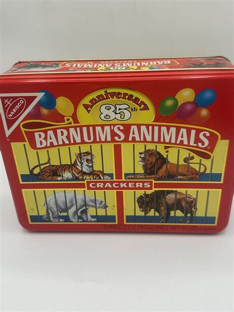 Unleash Nostalgia with Barnum's Animal Crackers 85th Anniversary Tin - Limited Edition Collectible for Animal Lovers