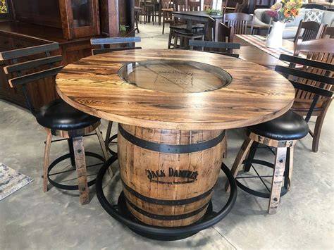 Barrel Pub Table With Stools