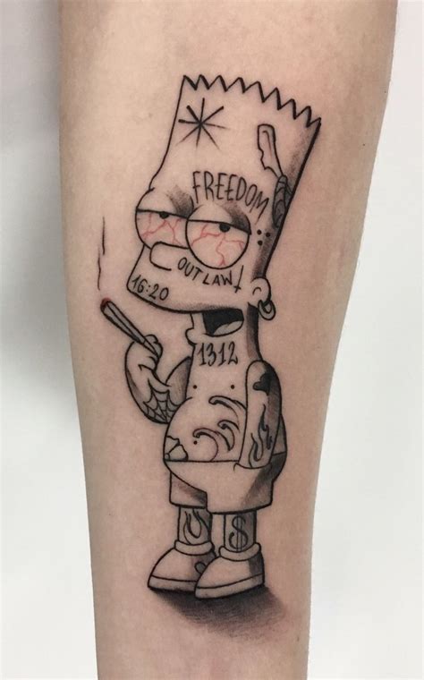 Bart Simpson With Tattoos