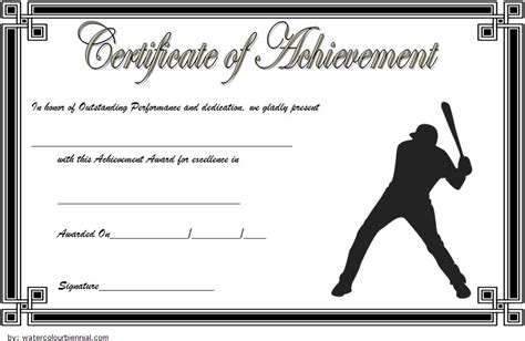 Editable Baseball Certificate Template Sport Certificate in Free
