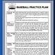 Baseball Practice Plan Template Excel