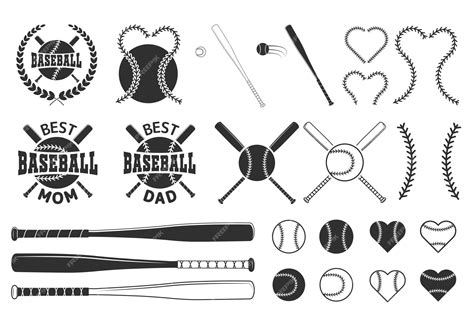 Download Baseball Bundle Silhouette For Crafts