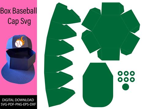 Get Ready to Hit a Home Run: Grab Your Free Baseball Cap Box SVG Now!