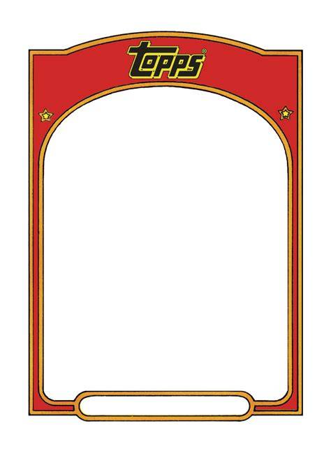 Baseball Card Template Png