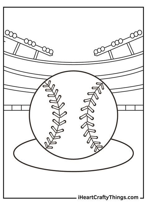 Baseball Coloring Book Pages