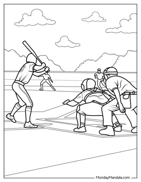 Baseball Game Coloring Pages