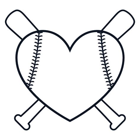 Score a Home Run with our Free Baseball Heart SVG Design: Perfect for Crafters and Sports Enthusiasts!