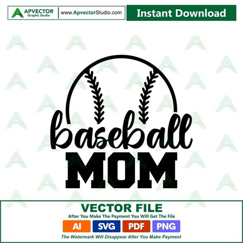 Download Baseball Mom Cut Files