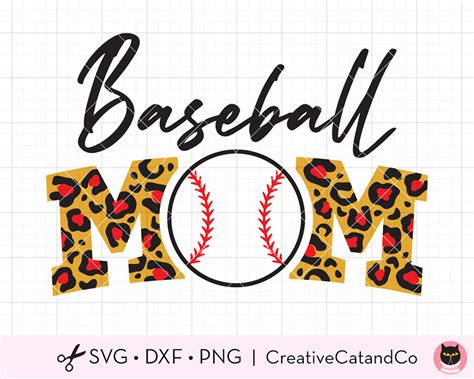 Download Baseball Mom Leopard Commercial Use DXF Files