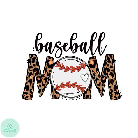 Download Baseball Mom Leopard Files For Crafts