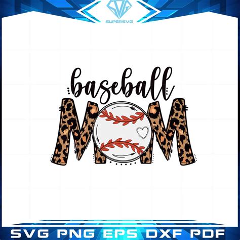 Download Baseball Mom Leopard Files for Cricut