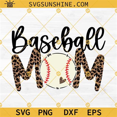 Download Baseball Mom Leopard Silhouette DXF Files