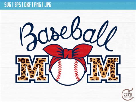 Download Baseball Mom Life Leopard Print Commercial Use