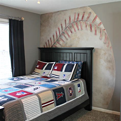 Baseball Bedroom Decor Statement Wall