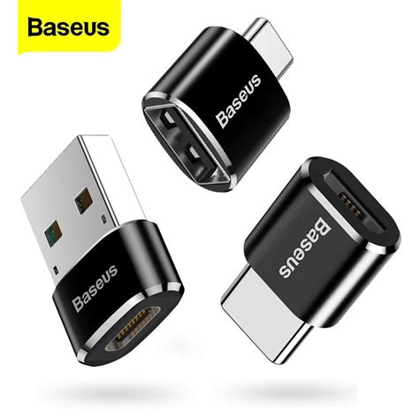 Konektivitas Baseus Android OTG Type C Micro Usb Converter Plug