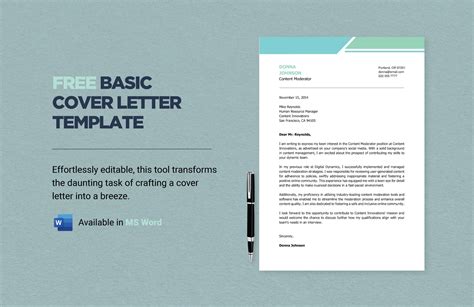 Basic Cover Letter Template Free Download
