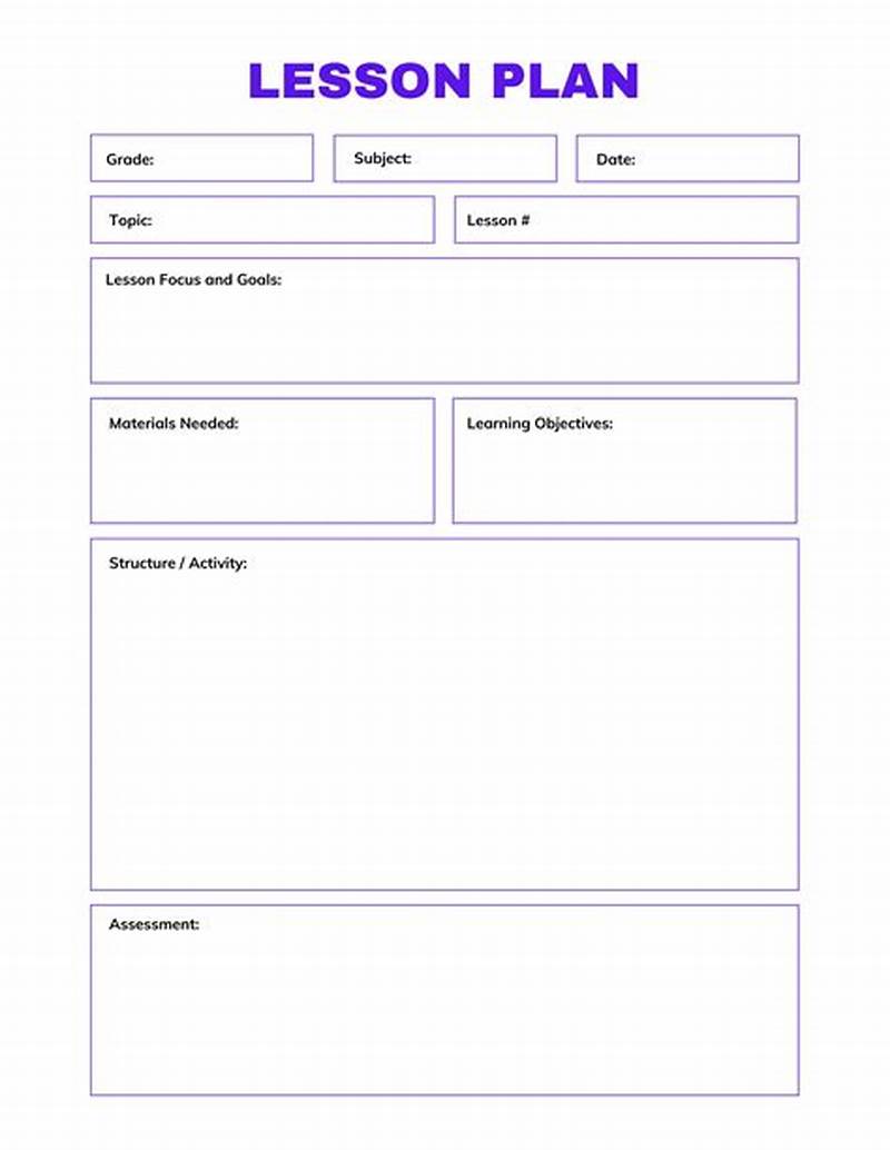 Basic Lesson Plan Template