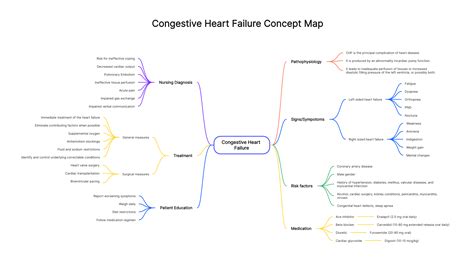Congestive Heart Failure Concept Map Map Vector