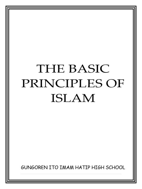 Basic Principals of Islam
