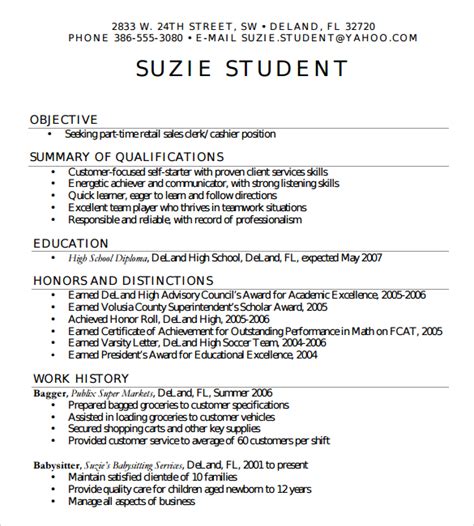 24+ Student Resume Templates PDF, DOC Free & Premium Templates