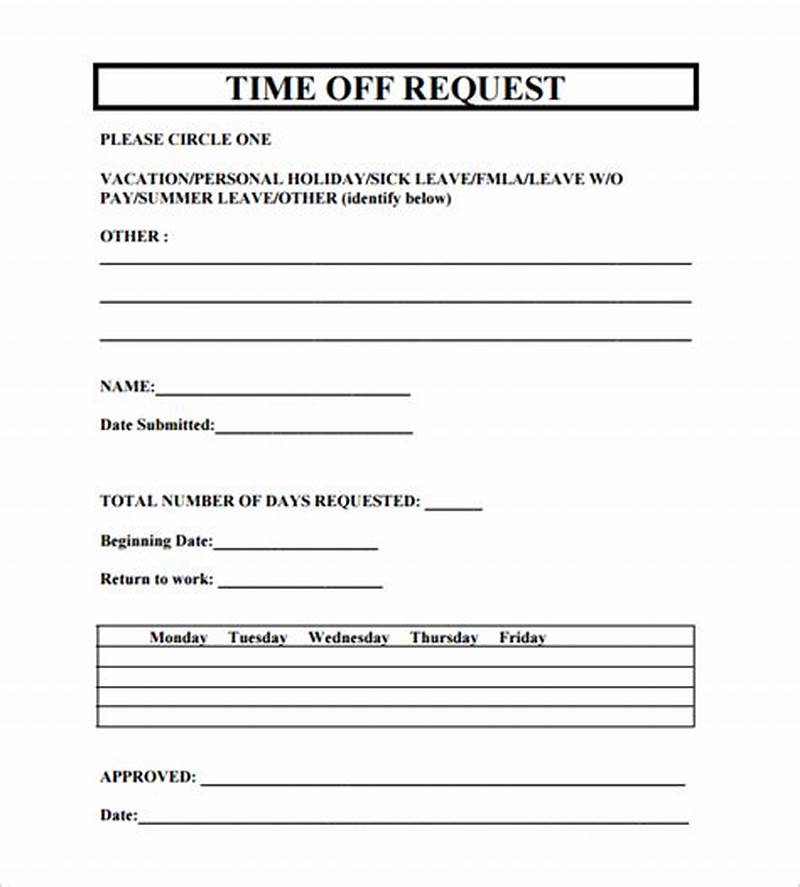 Basic Simple Time Off Request Form