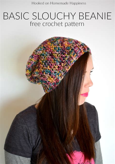Basic Slouchy Beanie Crochet Pattern