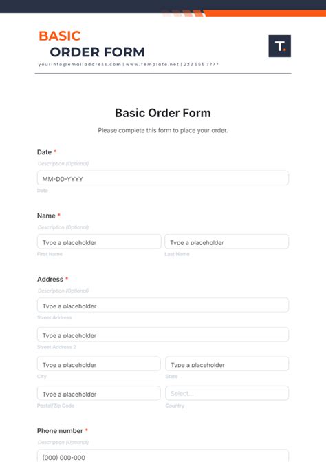 Simple Order Form Template Word Thank you for your feedback!