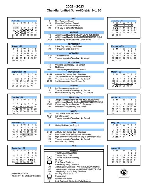 Basis Academic Calendar