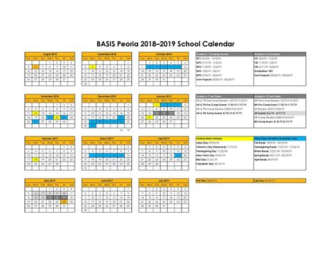 Basis Phoenix Primary Calendar