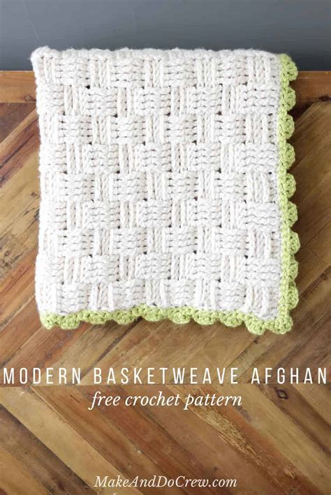 Basket Weave Crochet Blanket Pattern Free