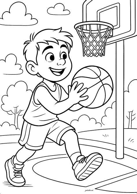 Basketball Coloring Book Pages