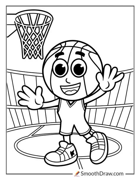 Basketball Coloring Pages Easy