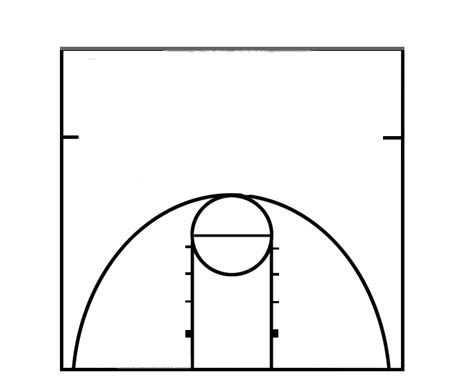 Basketball Half Court Template