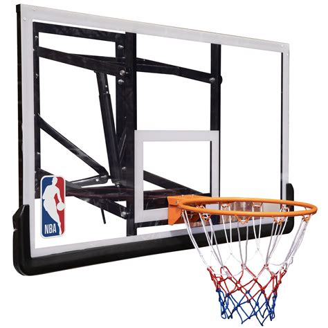 Ryval Hoops WM60 Wall Mounted Basketball Hoop System with 60 inch Tempered Glass Backboard and
