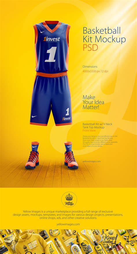 Basketball Kit Mockup Front View