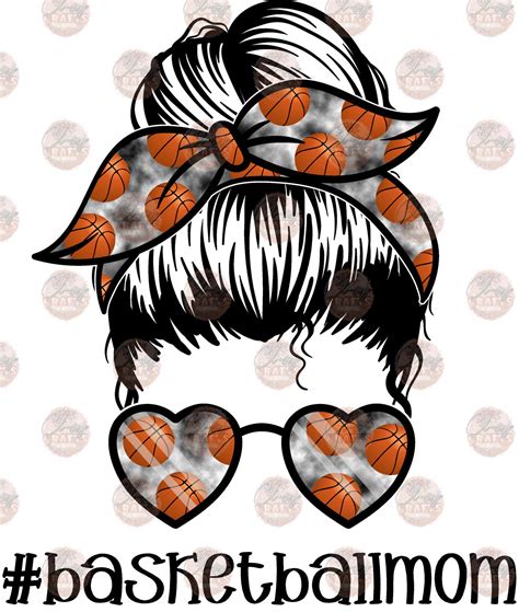 Download Basketball Mom Sublimation Messy Bun For Crafts