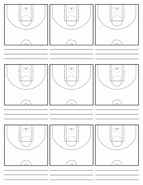 Basketball Play Sheets Printable