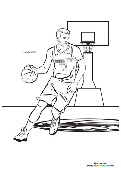 Basketball Player Coloring Page