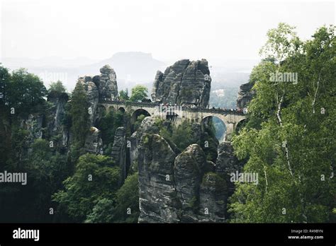 Bastei Bridge panoramic view