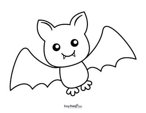 Bat Coloring Pages Easy