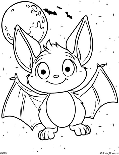 Bat Coloring Pages Halloween