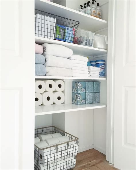 How To Organize Your Linen Closet Gracefully Glam Bathroom closet