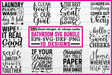 Download Bathroom Bundle Svg File For Crafts