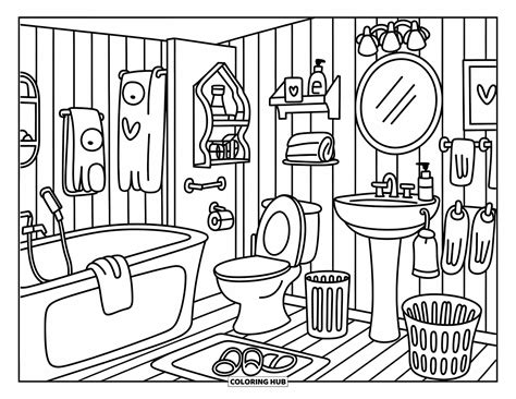 Bathroom Coloring Pages