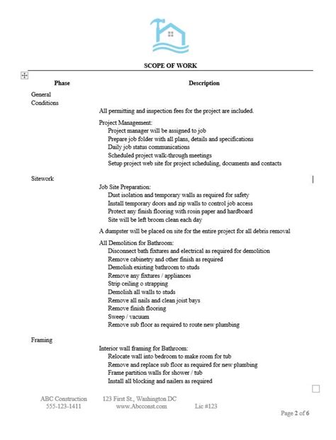 Bathroom Remodel Estimate Template Template 2 Resume Examples 