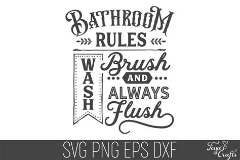 Download Bathroom Rules SVG File - SVG Design Cut Files