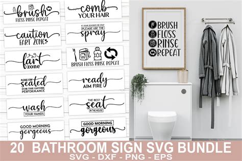 Download Bathroom Sign Bundle For Crafts