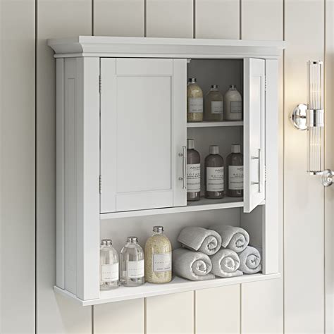 VonHaus Bathroom Wall Storage With Mirror Medicine Cupboard Grey eBay