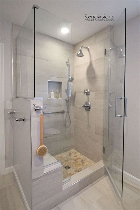 Bathroom shower renovation with new fixtures