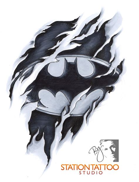 Batman Tattoo Stencil